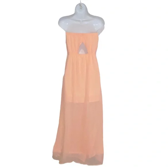 L8ter BOHO Lace Peach Maxi Dress - Women’s 4 - Picture 10 of 13